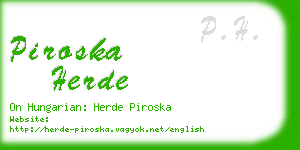 piroska herde business card